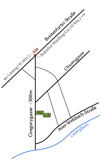 Anfahrtsplan 1230, Gregorygasse